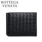  Bottega Veneta кошелек BOTTEGA VENETA зажим для денег складывающийся пополам . inserting натуральная кожа сетка чёрный черный 