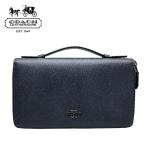  Coach мужской длинный кошелек COACH путешествие бумажник натуральная кожа клатч ручная сумочка сумка смартфон паспорт место хранения темно-синий темно-синий F23334