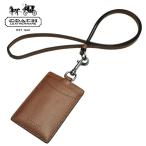  Coach мужской ID кейс COACH чехол для проездного билета чехол для пропуска ремешок на шею натуральная кожа чай Brown [F58114 CWH][ outlet ]