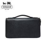  Coach мужской длинный кошелек COACH путешествие бумажник бур nai The - натуральная кожа клатч ручная сумочка сумка чёрный черный F59114 BLK outlet 