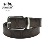  Coach мужской ремень COACH MENS signature двусторонний натуральная кожа чай Brown [F63937 SMABR][ outlet ][ бесплатная доставка ]