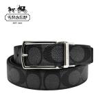  Coach мужской ремень COACH MENS signature современный Harness двусторонний ремень уголь чёрный черный [F64825 CQ/BK][ outlet ][ бесплатная доставка ]