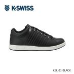 ケースイス スニーカー メンズ レディース シューズ ミッドカット ブラック KSWISS KSL 01 BLACK
