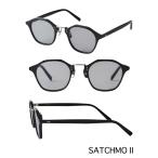 ショッピンググラス A.D.S.R. SATCHMO II 01s SHINY BLACK/SILVER (Lt.GRAY) / サッチモ2 サングラス 新作 ヘキサゴン スクエア