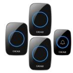 ワイヤレスチャイム ドアチャイム インターホン 玄関ドアベル 呼び出しチャイム 防塵 防水 36メロディー 4段階音量調節 最高300Mの無線範囲 受信機3 送信機1