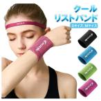 リストバンド 2枚入 冷感 汗拭き アイスバンド 冷却バンド ランニング スポーツ 通気性 吸湿 メンズ レディース 男女兼用 吸水 体育祭 テニス