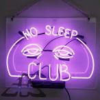 NO SLEEP CLUB　ガラス管 ネオンサイン パープル インテリア 店舗装飾 バー クラブ おしゃれ 照明　オーダーメイド　壁掛け　韓国