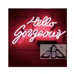  neon автограф Hello Gorgeous neon табличка стеклянный розовый кисть регистрация body Logo красота . интерьер освещение орнамент led табличка american смешанные товары модный выполненный под заказ возможность 