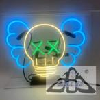 ネオンサイン 電球モチーフ 青羽根 