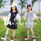韓国子供服Tシャツワンピース半袖夏...