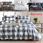 Yahoo! Yahoo!ショッピング(ヤフー ショッピング)寝具セット 寝具カバー チェック柄 布団カバー 掛け布団カバー 3点セット ボックスシーツ 枕カバー 敷き布団カバー 北欧風 ベッド用品 おしゃれ プレゼント