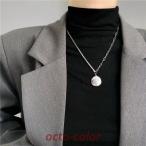 Yahoo! Yahoo!ショッピング(ヤフー ショッピング)ネックレス レディースネックレス チェーンネックレス シルバーカラー コインデザイン アシンメトリーネックレス