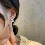 Yahoo! Yahoo!ショッピング(ヤフー ショッピング)S925シルバーニードル キュート リボン ベア ピアス 2022 新商品 トレンディ ニッチデザイン イヤリング 女性