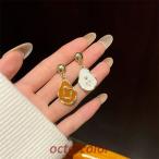 Yahoo! Yahoo!ショッピング(ヤフー ショッピング)S925 シルバーニードル 非対称イヤリング 女性香港スタイルの ハイエンド イヤリング ファッション ニッチデザイン D873