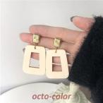 Yahoo! Yahoo!ショッピング(ヤフー ショッピング)ピアス レディース S925シルバー 凹型 レトロスタイル ログジオメトリック 今時 流行り 流行 ベージュカラー ホワイトカラー おしゃれ女子 かわいい