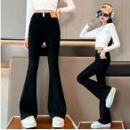 ショッピング韓国子供服 韓国子供服 女の子 フレアパンツ ブラック ズボン キッズ ボトムス デニムフレアパンツ ジーンズ ロングパンツ 子供パンツ デニムパンツ おしゃれ 120-170