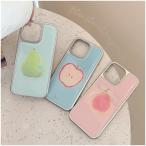 携帯ケース 韓国 iPhoneケース iPhone16ケース おしゃれデザイン ゆるキャラ かわいい ソフトクリアケース 透明 イラスト