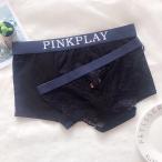 ペアショーツセット メンズ レディース　ハ−ド　 カップル ペア 下着 2点セット ボクサー  恋人 ペアルック カップルック お揃い レース　バレンタイン　