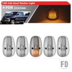 ダッジ ラム 1500 2500 3500 1999-2002 ピックアップトラック用 ホワイト/アンバー LED トップキャブ ルーフマーカー ランニングクリアランスライト 5個