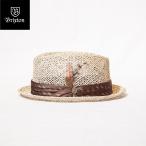 BRIXTON STOUT STRAW PORK PIE TAN ブリクストン 麦わら帽子