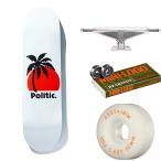  скейтборд 7.75 дюймовый Complete поли Tec скейтборд панель POLITIC Palm Tree 7.75