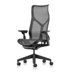 Herman Miller  コズムチェア（Cosm）ハイバック／フレーム＆ベース＆アーム：グラファイト／ハイトアジャスタブルアーム／張地：グラファイト
