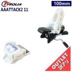 OUTLET 訳アリ 新品 半額以下 黄ばみ 汚れ有り☆[100mm]20 TYROLIA AAATTACK2 11 カラー:solid white navy アルペンソール GRIPWALK 対応