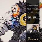 バンクシー アートパネル 水晶絵 インテリアフレーム おしゃれ 玄関 大型 チンパンジー 猿 音楽を聴く猿  ヘッドフォン 動物 壁掛けパネル 絵画