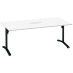 コクヨ  配送・組立・設置込    ミーティングテーブル ビエナ MT-V189BE6AMAW-C 天板固定配線ボックス付きタイプ 幅180