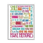 Stupell Industries Smile Make Memories Typography, Design by Erica Billups