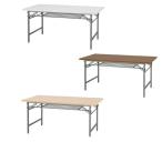 テーブル 会議用テーブル 折りたたみ W1500 D600 H700 棚付き 木目 会議机 会議テーブル 折り畳みテーブル 長机 長テーブル Y-NTH-1560