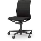 『受注生産品』コクヨ ファブレ ローバック ストライプ ブラック脚 ブラックフレーム 肘無 ブラック C01-B102CU-BE6E61