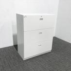 ラテラルキャビネット 3段 シンライン イトーキ ホワイトW 中古 CL-877382B