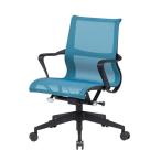 オフィスチェア TOKIO 肘付 藤沢工業 ブルー 中古 IO-879062A