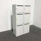 パーソナルロッカー 6人用 2列3段 アーチー ダイヤル錠 ホワイト 中古