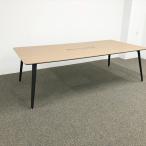 ミーティングテーブル 要組立 プリシード オカムラ 木目調ブラウン 中古 TM-877628B