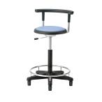 ノーリツイス　背付患者用椅子　固定ゴム脚　ガス上下調節 リング付 TD-22RRN-Z【送料無料】