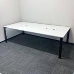  плюс Freestyle стол серии большой для собраний ( свободный адрес ) стол MR-T1212M WH W2400×D1200×H720 настольный : белый / ножек черный 2021 год производства б/у 