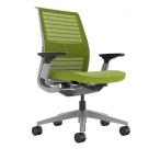 オフィスチェア Steelcase シンク Think プラチナフレーム アジャスタブルアーム 可動ランバーサポート 背3Dニット スチールケース 465A300PAM