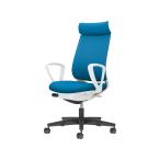 ショッピングコクヨ オフィスチェア コクヨ チェア ミトラ2 ブラック脚 アディショナルバック サークル肘 メッシュ 本体ホワイトグレー ポリウレタン巻キャスター C04-B350MU