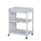  гора золотой промышленность тележка для инструмента супермаркет Wagon перфорирование panel выдвижной ящик имеется 3 уровень резина с роликами . для бизнеса WCPC-3-P ширина 600× глубина 400× высота 810mm