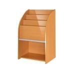 藤沢工業/雑誌ラック 棚付き ナチュラル/MA-24N-NA