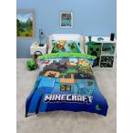 マインクラフト　MINECRAFT　マイクラ 掛け布団カバー+枕カバー シングルサイズ ベッドカバー