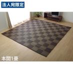 『代引不可』イケヒコ ポリプロピレンラグ ウィード 本間1畳 (95.5×191cm) ブラウン WED95191