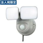 オーム電機 LEDセンサーライト AC電源 (コンセント式) 屋外可 LS800 5W×2灯 OSE-LS800