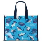 (ブルーセイル) プールバッグ 男の子 キッズ 34cm x 25cm x 11cm A：シャーク/ブルー