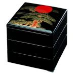 J-kitchens 重箱 3段 8寸 宝徳 お重箱 日の出松 24.2cm x 24.2cm x 19.5cm 日本製