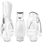 ショッピングエナメルバッグ CBR5 キャディバッグ カートタイプ シルバー WORLD EAGLE  キャディーバッグ ゴルフバッグ メ