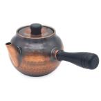 ショッピングラッピング 新光堂 日本製 純銅 急須(横手)赤銅仕上げ 鎚目 ギフトラッピング仕様