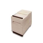 オスマック(OSMAC) 米びつ 5kg 桐製 1合マス付 後部キャスター付 ライスボックス 米櫃 木製